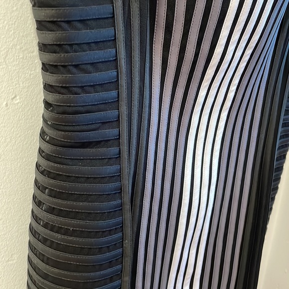 🙏SLIMMING SATIN RIBBONS unique mesh and ribbon cocktail dress. Rare. - Picture 3 of 11